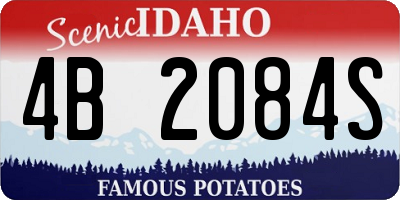 ID license plate 4B2084S