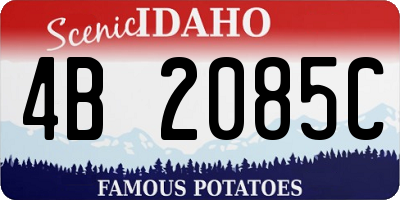 ID license plate 4B2085C