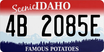 ID license plate 4B2085E