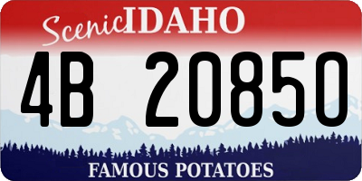 ID license plate 4B2085O