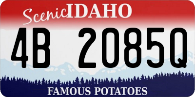 ID license plate 4B2085Q