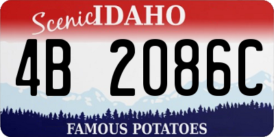ID license plate 4B2086C