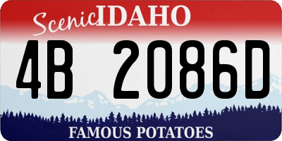 ID license plate 4B2086D