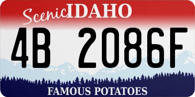 ID license plate 4B2086F