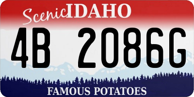 ID license plate 4B2086G
