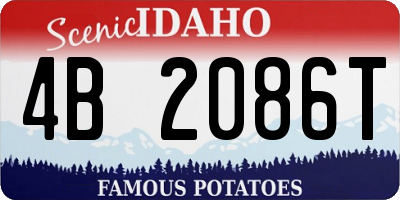ID license plate 4B2086T