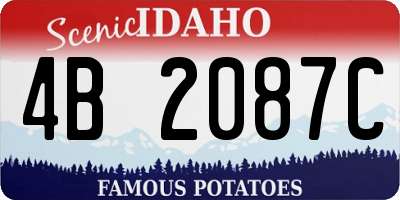 ID license plate 4B2087C