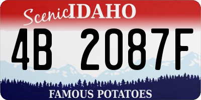 ID license plate 4B2087F
