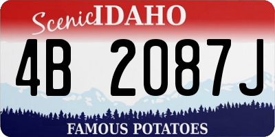 ID license plate 4B2087J