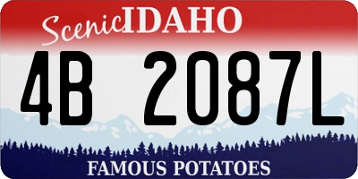 ID license plate 4B2087L