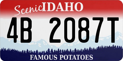 ID license plate 4B2087T
