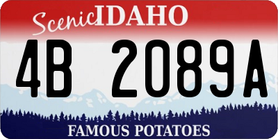 ID license plate 4B2089A
