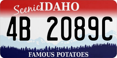 ID license plate 4B2089C