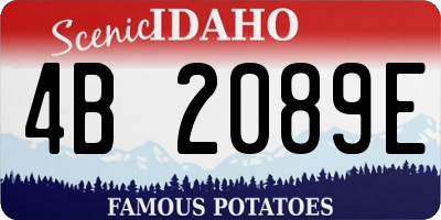 ID license plate 4B2089E