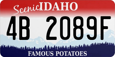 ID license plate 4B2089F