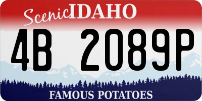 ID license plate 4B2089P