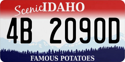 ID license plate 4B2090D