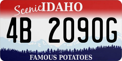 ID license plate 4B2090G