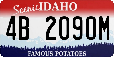 ID license plate 4B2090M
