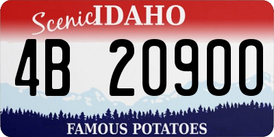ID license plate 4B2090O
