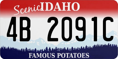 ID license plate 4B2091C