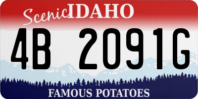 ID license plate 4B2091G