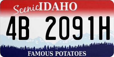 ID license plate 4B2091H