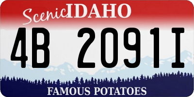 ID license plate 4B2091I