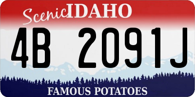 ID license plate 4B2091J