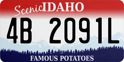 ID license plate 4B2091L