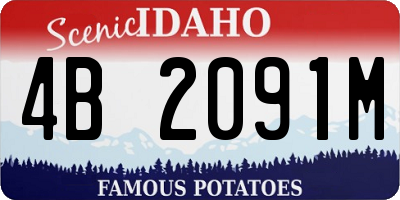 ID license plate 4B2091M