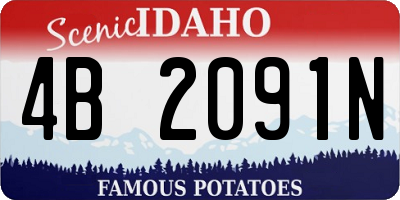 ID license plate 4B2091N