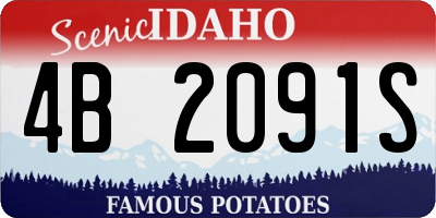 ID license plate 4B2091S