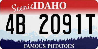 ID license plate 4B2091T