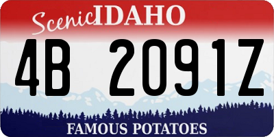 ID license plate 4B2091Z