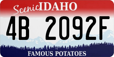 ID license plate 4B2092F
