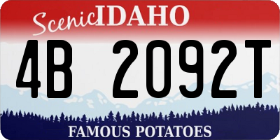 ID license plate 4B2092T