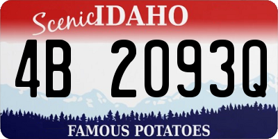 ID license plate 4B2093Q