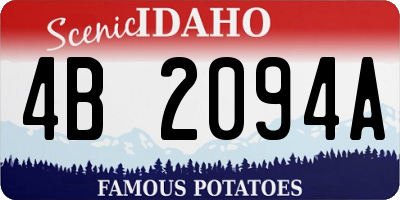 ID license plate 4B2094A