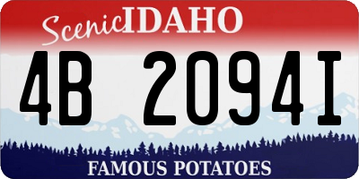 ID license plate 4B2094I