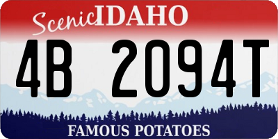 ID license plate 4B2094T