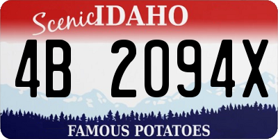 ID license plate 4B2094X