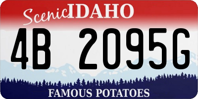 ID license plate 4B2095G
