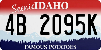 ID license plate 4B2095K