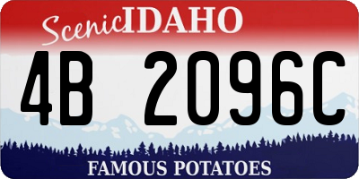 ID license plate 4B2096C