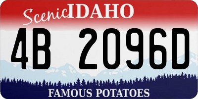 ID license plate 4B2096D
