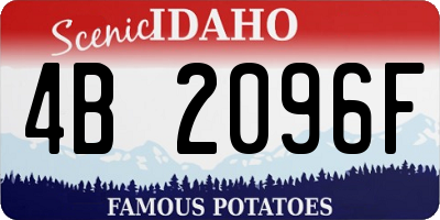 ID license plate 4B2096F