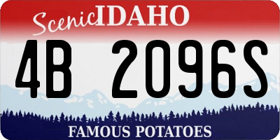 ID license plate 4B2096S