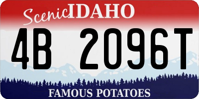 ID license plate 4B2096T