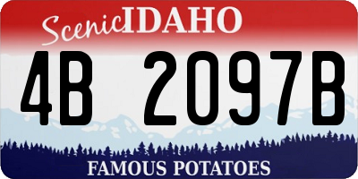 ID license plate 4B2097B